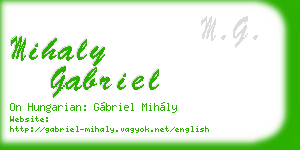 mihaly gabriel business card