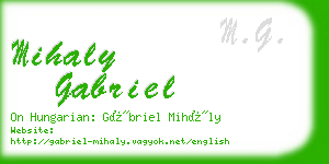 mihaly gabriel business card